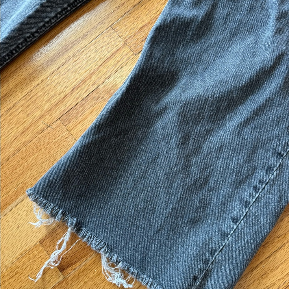 Zara wide leg ankle length denim jeans - Picture 3 of 7